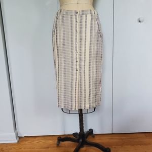 A&F Button-Front Midi Skirt